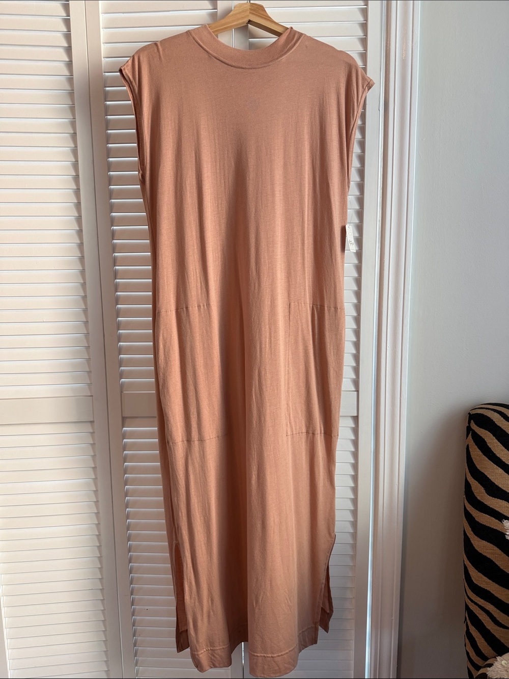 Free People Sleeveless Maxi Dress in Dusty Peach